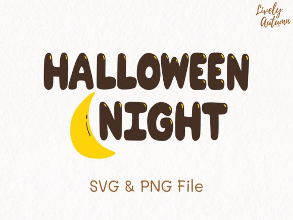 Halloween Night Lettering SVG PNG: Crafts & Graphics for Local Branding