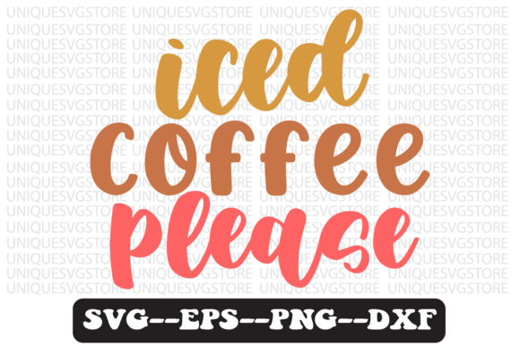 Iced Coffee Please Retro SVG Design