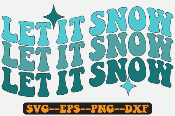 Let It Snow PNG Sublimation Design: Graphics for Winter Crafts