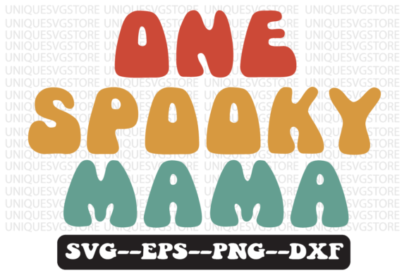One Spooky Mama Quote Retro SVG Design for Crafts & Graphics
